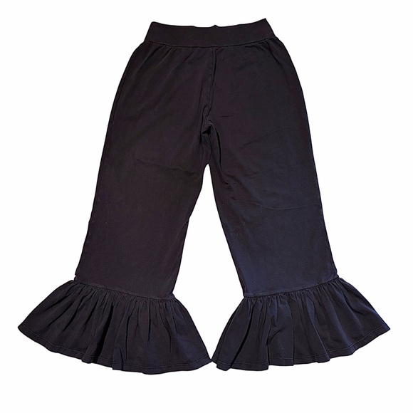 Matilda Jane Black Ruffle-Hem Knit Pants - Picture 3 of 11